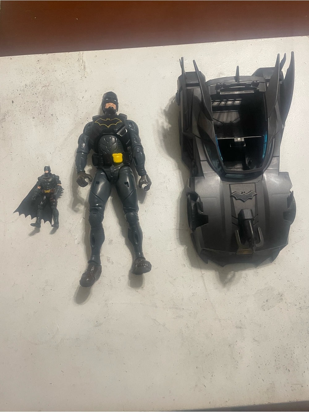 Batman Black & Yellow Action Figures with Batmobile Playset
